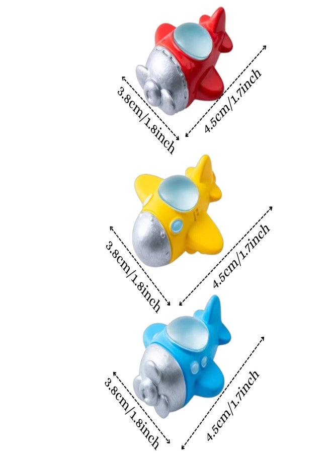 ascension Set of 3 Miniature Airplane Showpiece Perfect for Home Garden and Fairy Gardens Cake Toppers Decoration Unique Gift Idea for Kids Dollhouse Miniatures for Home Decor Kids Gift Item - Image 2